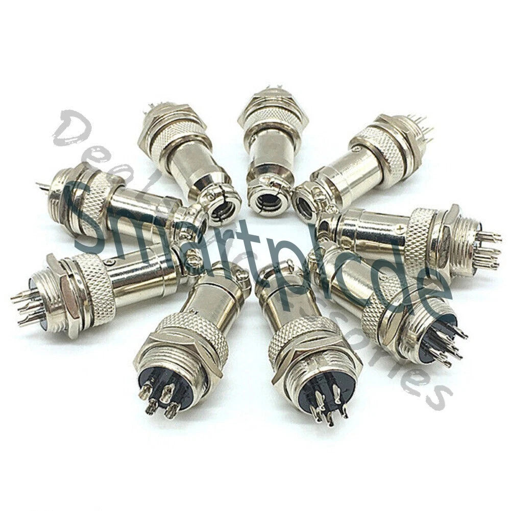 GX16/GX20/GX12 Ation Plug Male&Female Wire Panel Metal Connector 2/3/4/5/6Pin