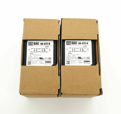 1pc NAC-06-472-D COSEL single-phase Power Filter 6A Rail Mounting 150KHz～1MHz