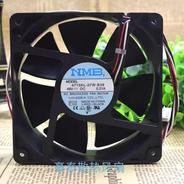 NMB-MAT7 4715KL-07W-B39 12038 DC48V 0.21A 12CM 3-Pin Inverter Cooling Fan
