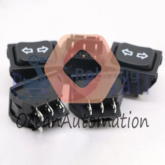 SCI R13-87 6 Pins 10A 250VAC Rocker Switch Double Side Self-Reset 1x