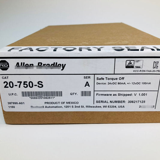 1 PC 20-750-S ALLEN BRADLEY Safe Torque Off Option Module - Industrial Torque Limit Switch with Safety Locking Mechanism - ALLEN BRADLEY