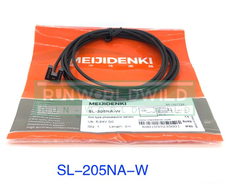1PCS For MEIJIDENKI Groove Sensor SL-205NA-W 5-24V DC Length： 2m