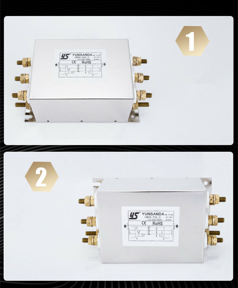 new Three-phase AC Power Filter 380V Inverter EMI High Performance CW6B-50A-S 50A - KOEED