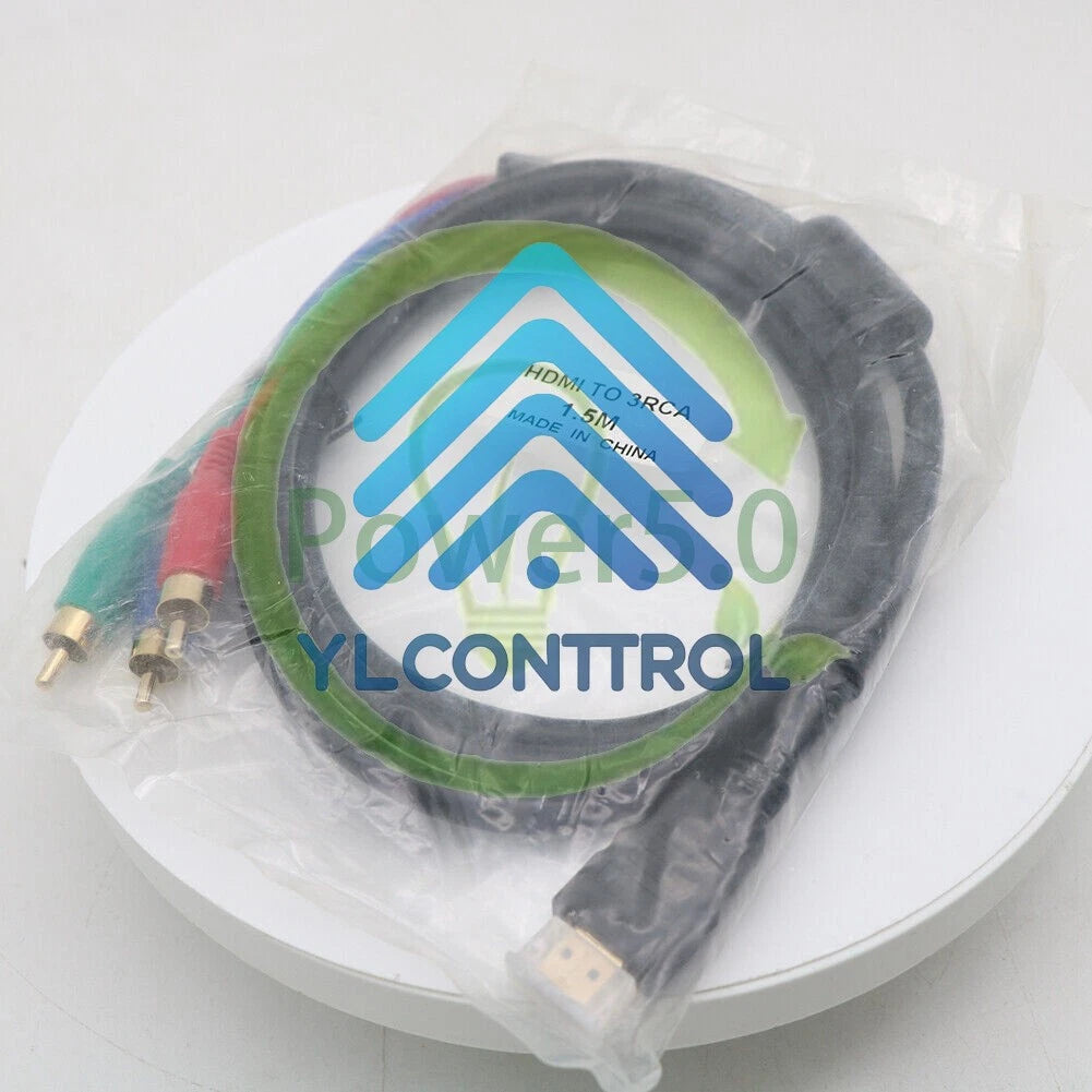AV Connection Cable Adapter For HDTV DVD HDMI Male to 3 RCA Video Audio 1PCS