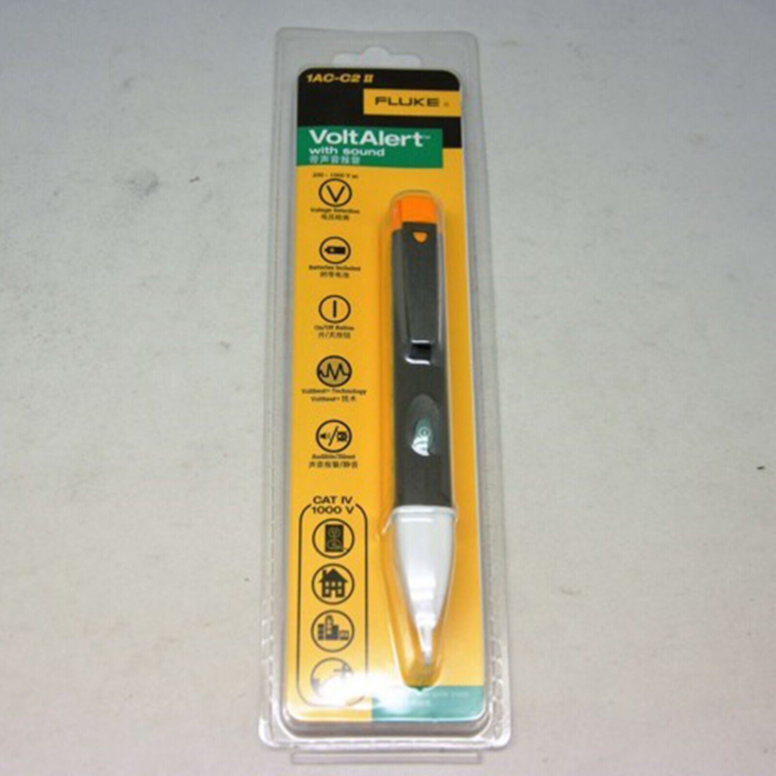 new ONE  Fluke 1AC-C2-II 200V-1000V Non-Contact Voltage Detector Pen Tester