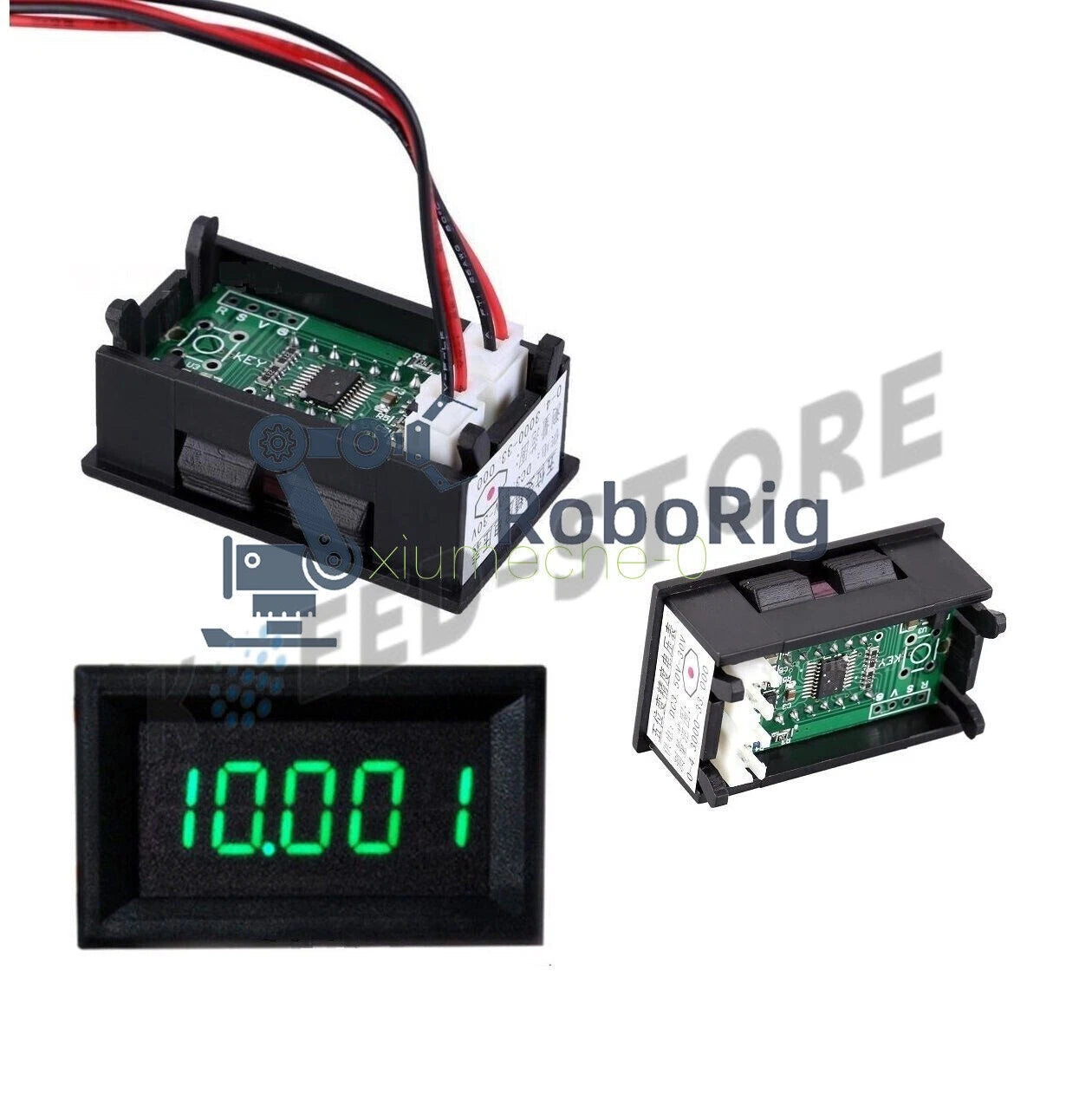 Green LED 5 Digit DC 0-4.3000-33.000V Digital Voltmeter Voltage Meter Car Panel