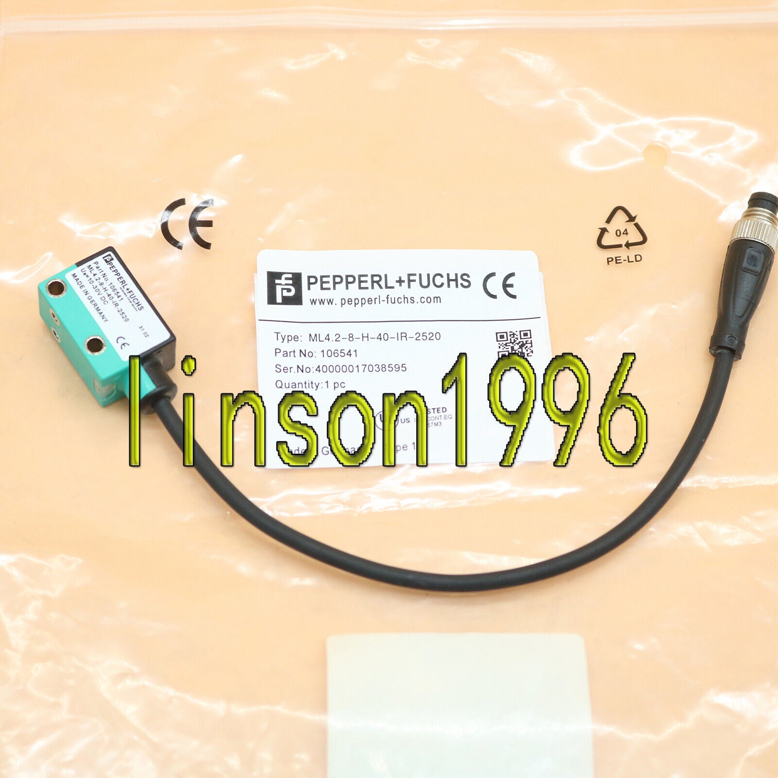 Pepperl+Fuchs ML4.2-8-H-40-IR-2520 Photoelectric Switch 1 year - High sensitivity, reliable performance, industrial and commercial use - PEPPERL+FUCHS
