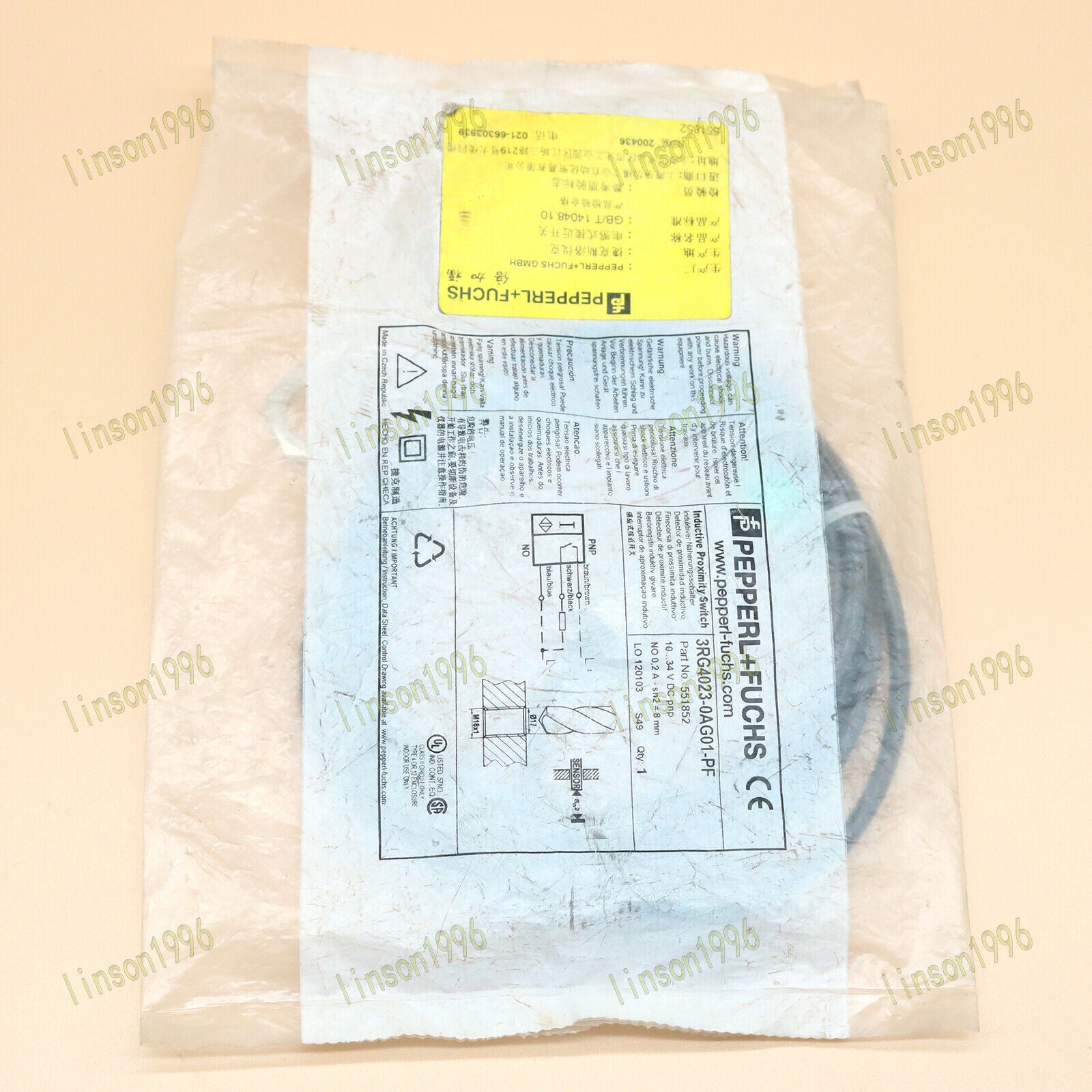 1-Piece Pepperl+Fuchs P+F Sensor 3RG4023-0AG01-PF Stock - PEPPERL+FUCHS