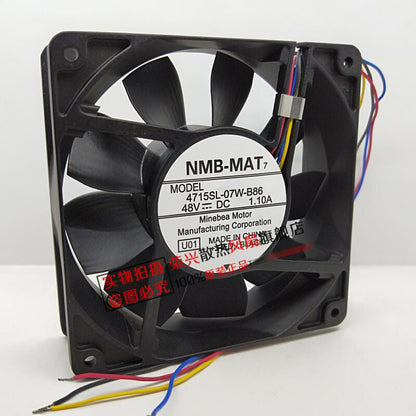 NMB 4715SL-07W-B86 12038 48V 1.10A 4-wire aluminum frame cooling fan