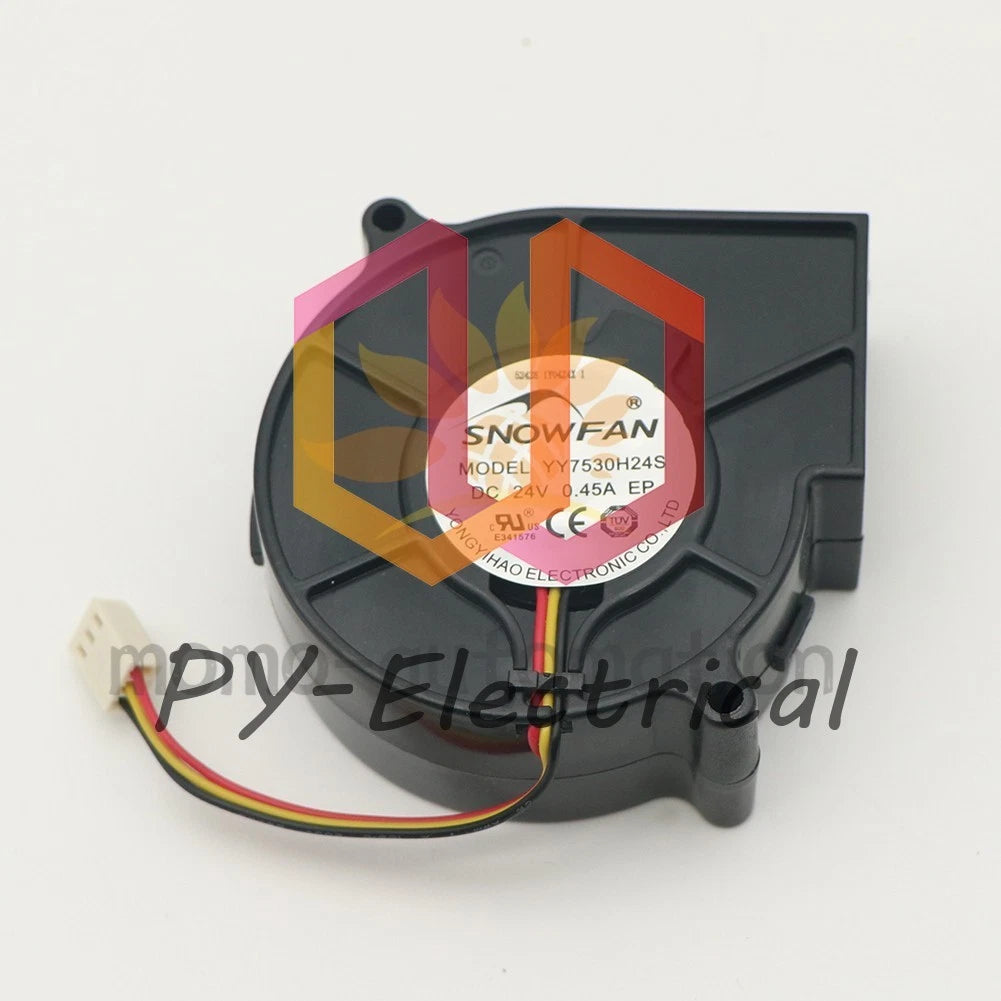 SNOWFAN Fan YY7530H24S DC24V 0.45A turbofan blower 3-wire cooling fan 1PCS