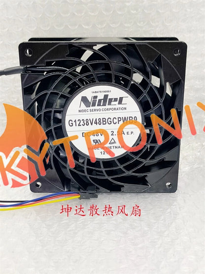 1 PCS NIDEC Fan G1238V48BGCPWB9 DC48V 2.5A 12038 12CM 4-wire fan Aluminum frame