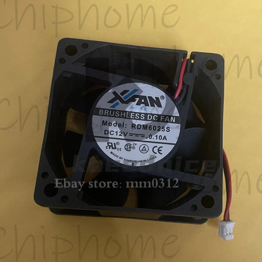 1PCS XFAN RDM6025S DC12V 0.10A 6025 60MM 2-wire silent cooling fan