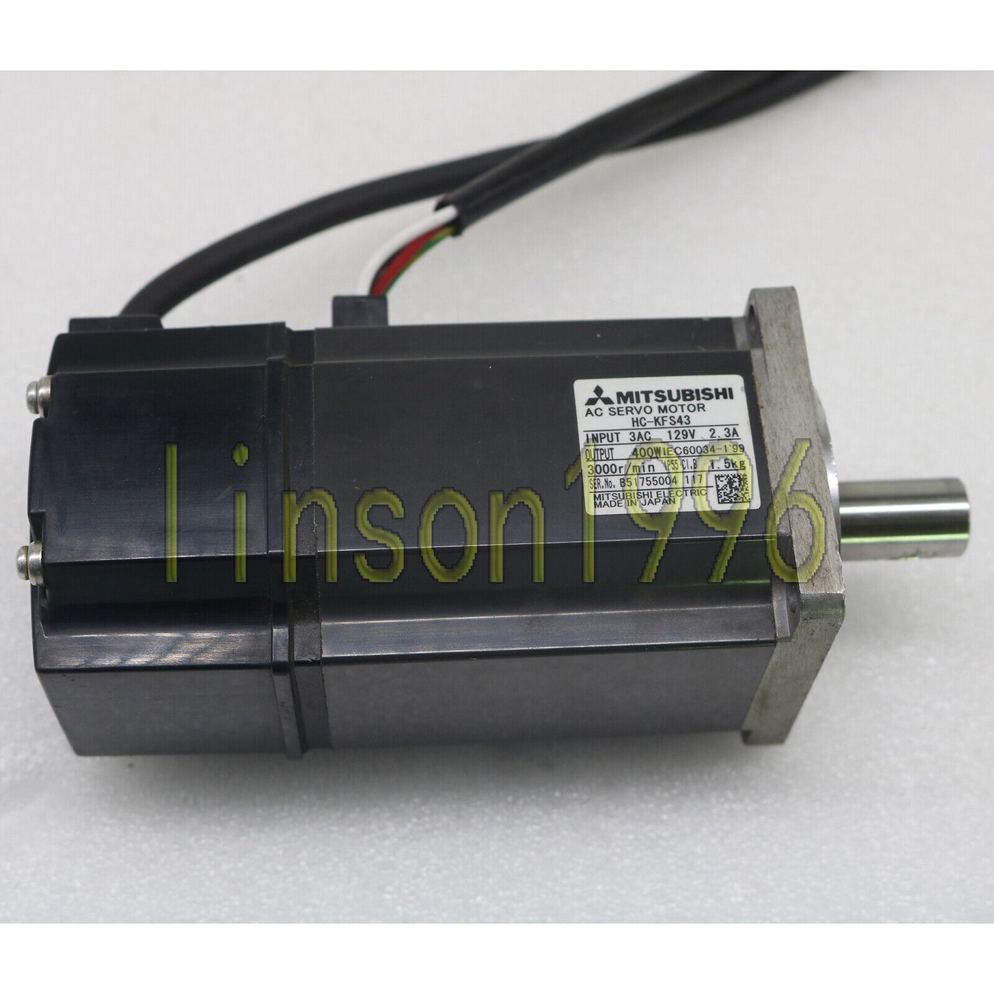 used ONE HC-KFS43 AC Servo Motor Mitsubishi - MITSUBISHI