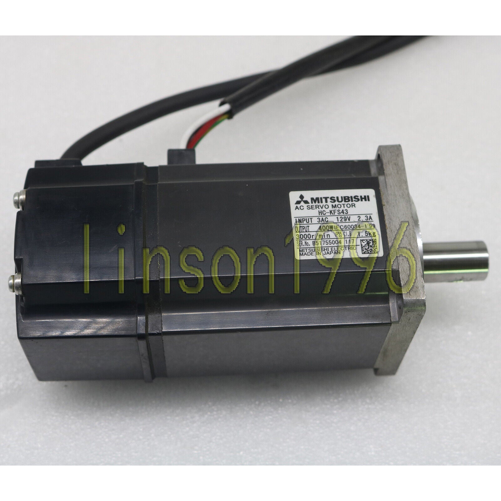 used ONE HC-KFS43 AC Servo Motor Mitsubishi - MITSUBISHI