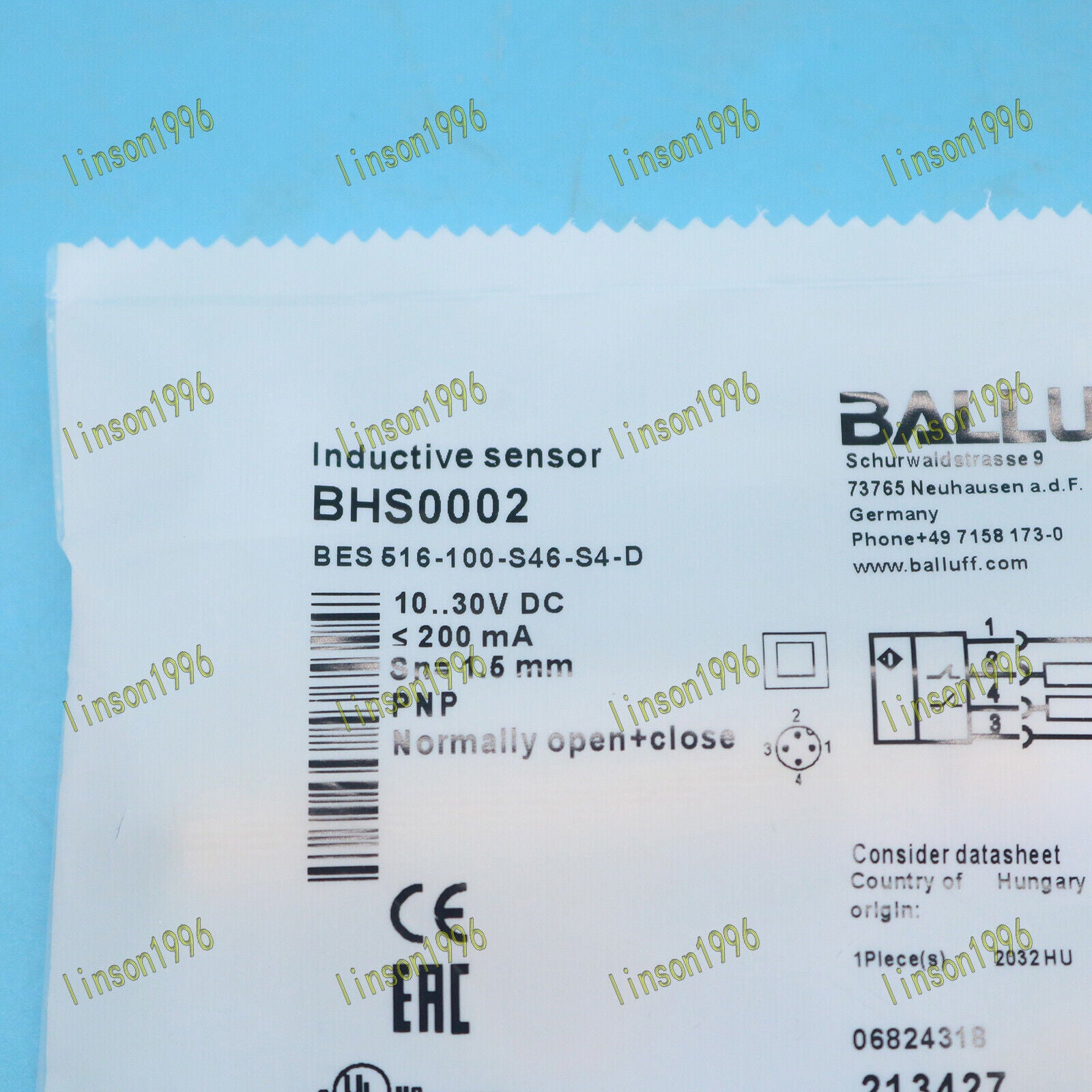 New ONE BALLUFF BES 516-100-S46-S4-D Proximity Switch - BALLUFF