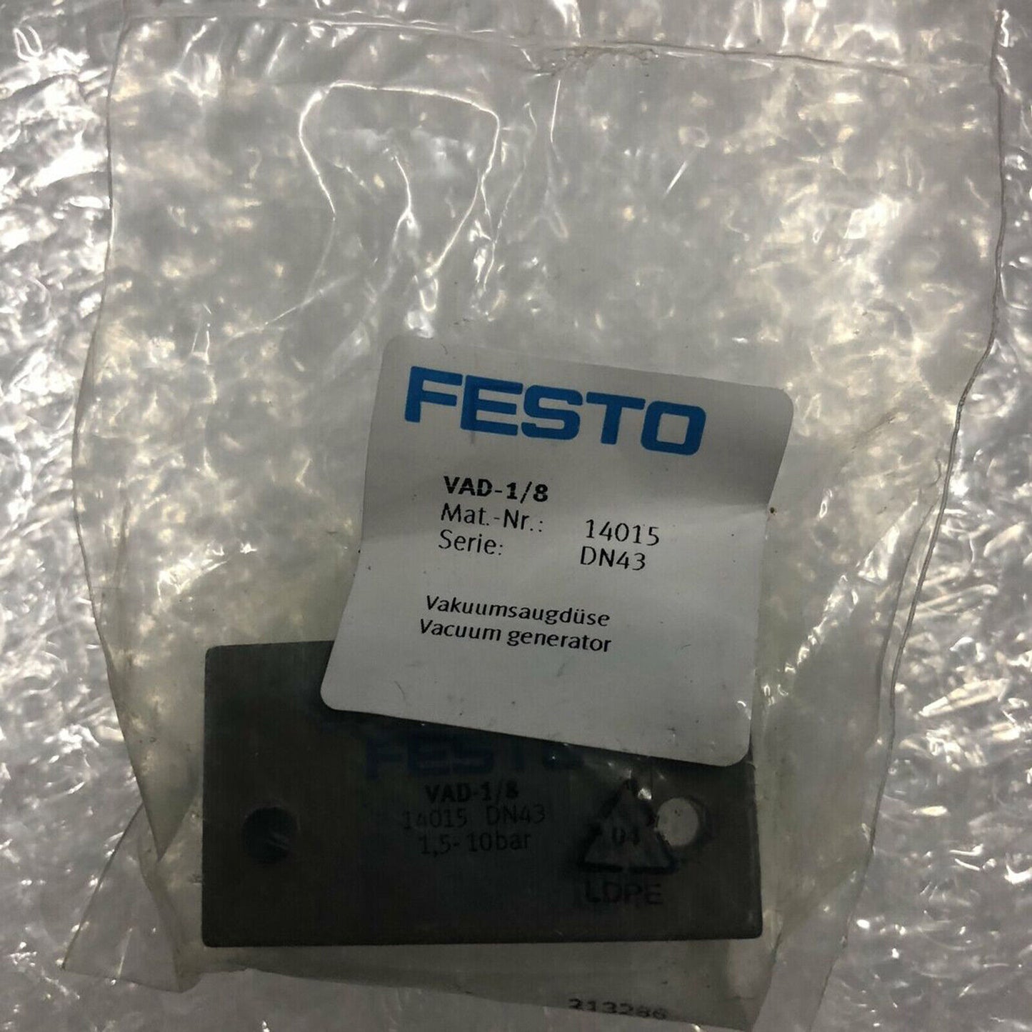 new 1PC Festo VAD-1/8 14015 Vacuum Generator valve Quality assurance