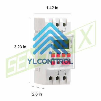 30A AC/DC 12-240V 1XProgrammable Digital LCD Timer Weekly Time Electronic Switch