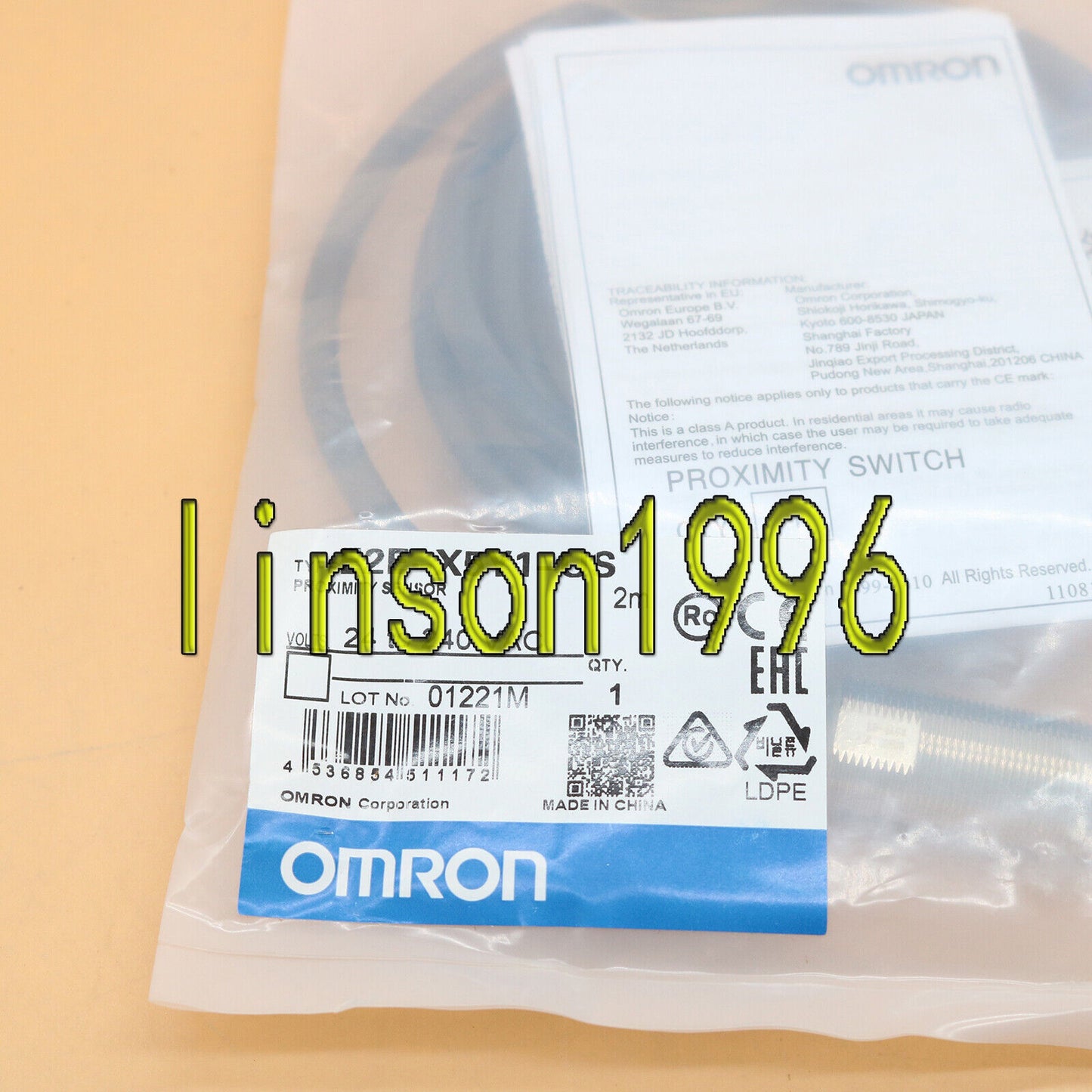 Omron E2E-X5Y1-US Proximity Sensor Fast Delivery - OMRON