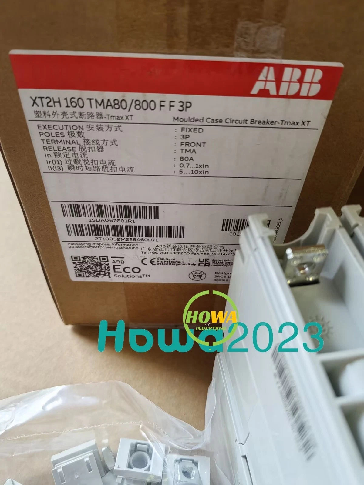 1/Piece XT2H160 TMA80/800 FF 3P 80A ABB Tmax Molded Case Circuit Breaker