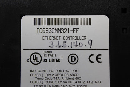 used GE Fanuc IC693CMM321-EF Ethernet Module IC693CMM321 - GE FANUC