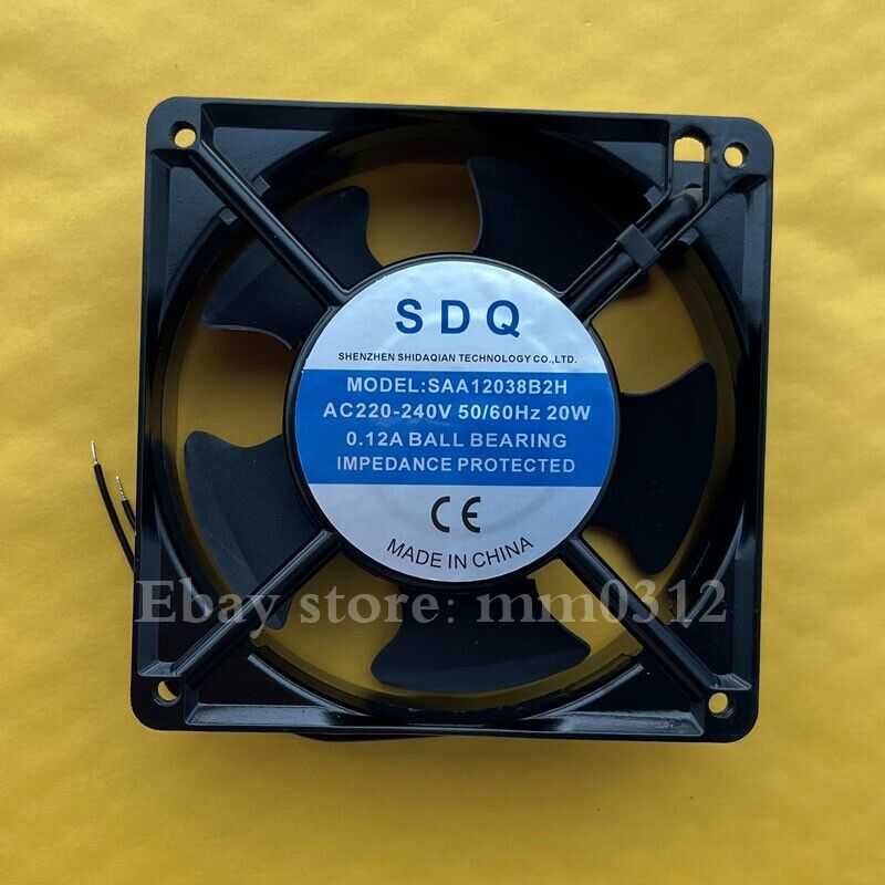 new SDQ SAA12038B2H 12038 AC220V-240V 20W 0.12A 12CM Cooling Cabinet Fan - SDQ
