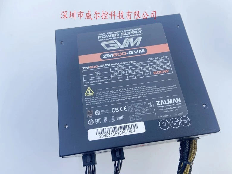 ZALMAN ZM600-GVM 80PLUS 600W IPC Power Supply