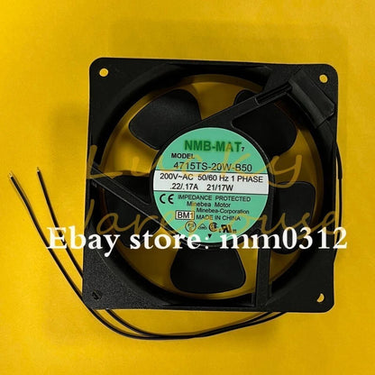 NMB 4715TS-20W-B50 12038 AC200V 0.22A/0.17A 21/17W 12CM Inverter Cooling Fan