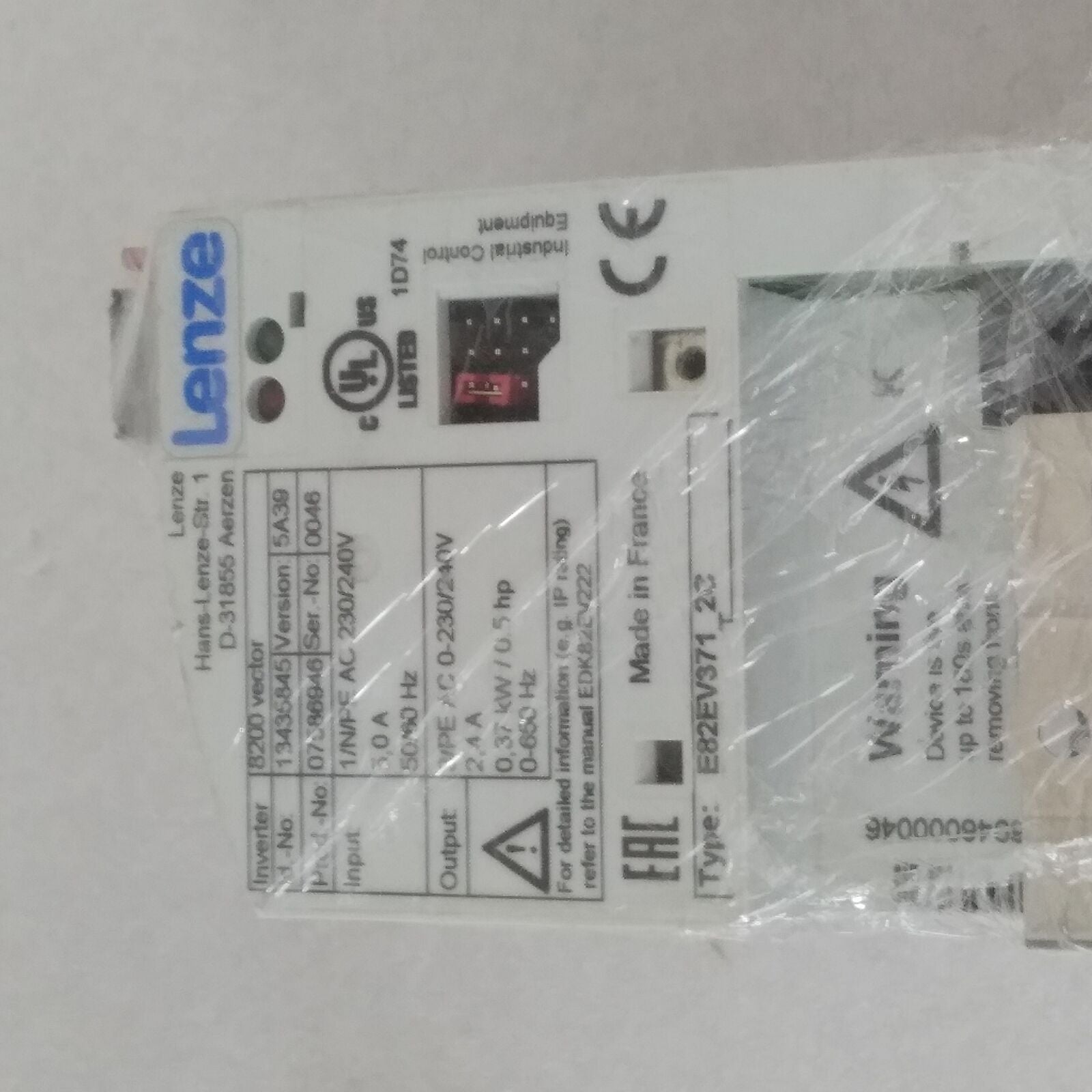 Lenze INVERTER E82EV371K2C refurbished - LENZE