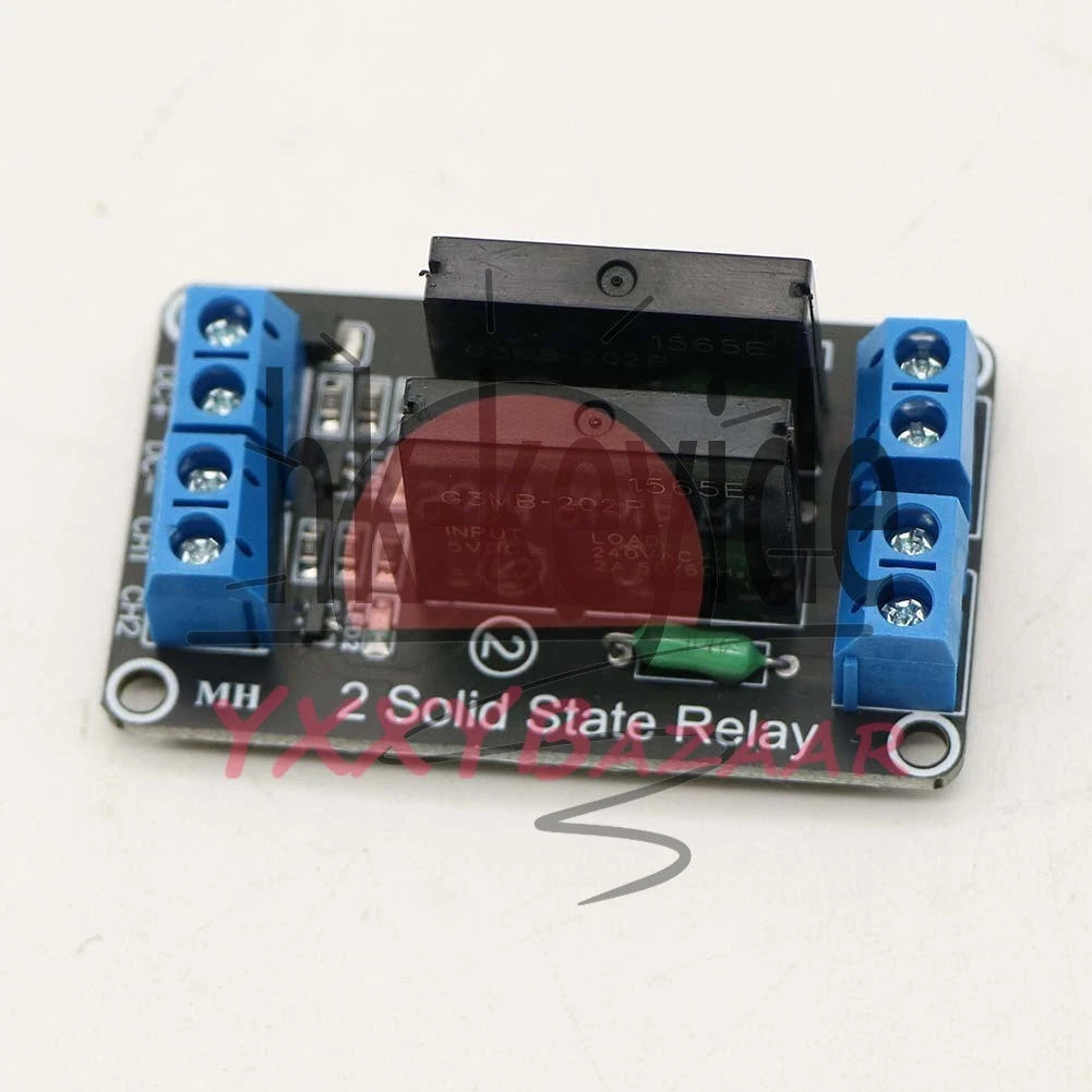 2 Channel SSR G3MB-202P Solid State Relay Module with Resistive Fuse 5V