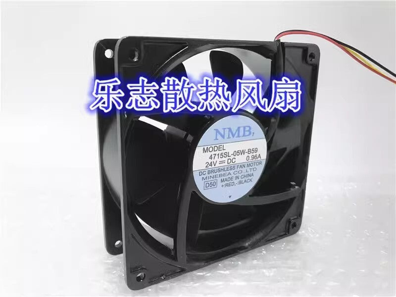 NMB 4715SL-05W-B59 DC24V 0.96A 12038 Aluminum Frame High Airflow Inverter Fan