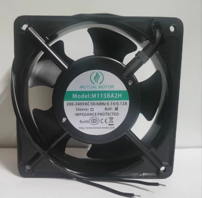 MUTUAL M115BA2H 200-240V 0.14/0.12A 12CM Aluminum Frame Cooling Fan