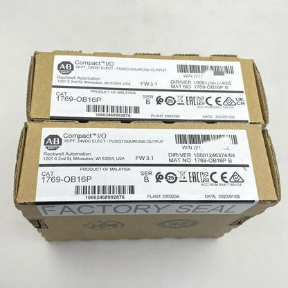 Allen Bradley 1769-OB16P SER B CompactLogix 16 Pt Module New Factory Sealed - ALLEN BRADLEY