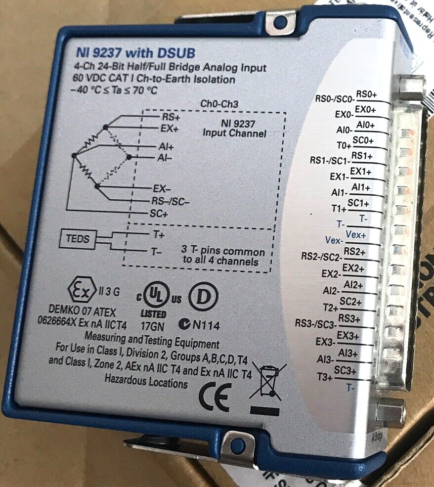 NI 9237 Bridge Analog Input Module - National Instruments - NATIONAL INSTRUMENTS
