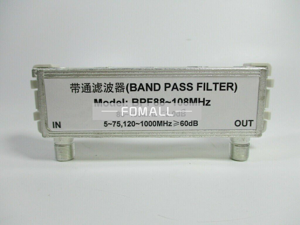 1PCS  BPF88-108MHz port impedance 75 ohms Filter Bandpass FM broadcast