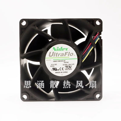 NIDEC V80E12BHA5-57 8038 8CM 12V 0.6A high airflow cabinet cooling fan