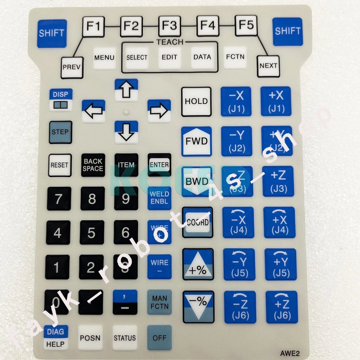 AWE2 for FANUC A05B-2518-C304 pendant keypad overlay Menbrane Button film