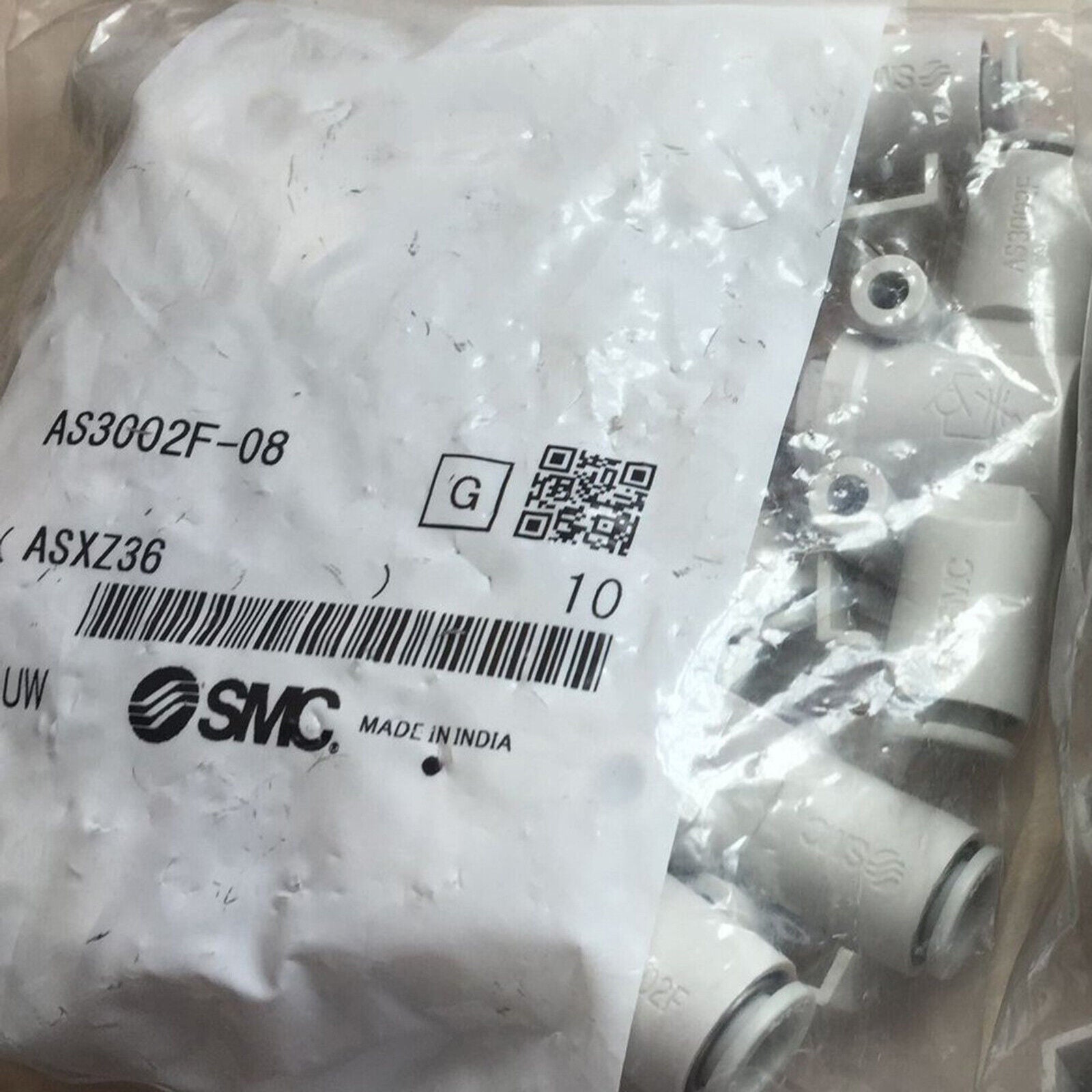 SMC AS3002F-08 Throttle Valve, 10PCS 1 Bag - SMC