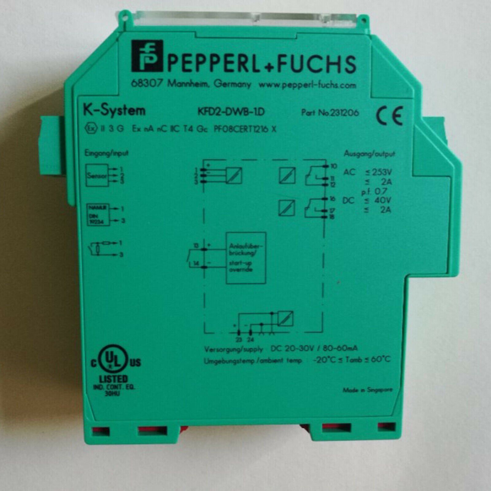 new Pepperl+Fuchs KFD2-DWB-1.D Safety barrier  In Box Pepperl