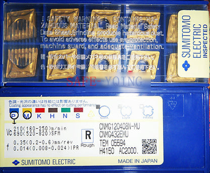 new 10PCS SUMITOMO CNMG120408N-MU AC2000 CNMG432EMU Carbide Inserts - SUMITOMO