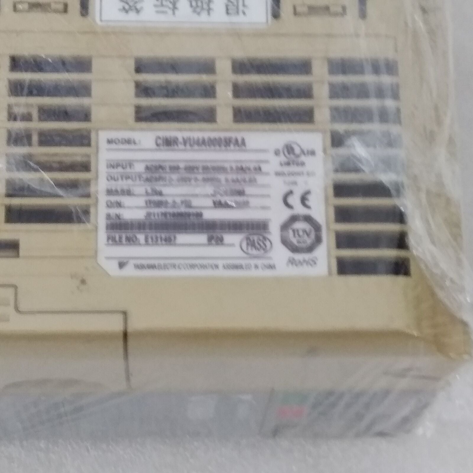 YASKAWA Inverter CIMR-VU4A0005FAA Refurbished Used Within 24 Hours - YASKAWA