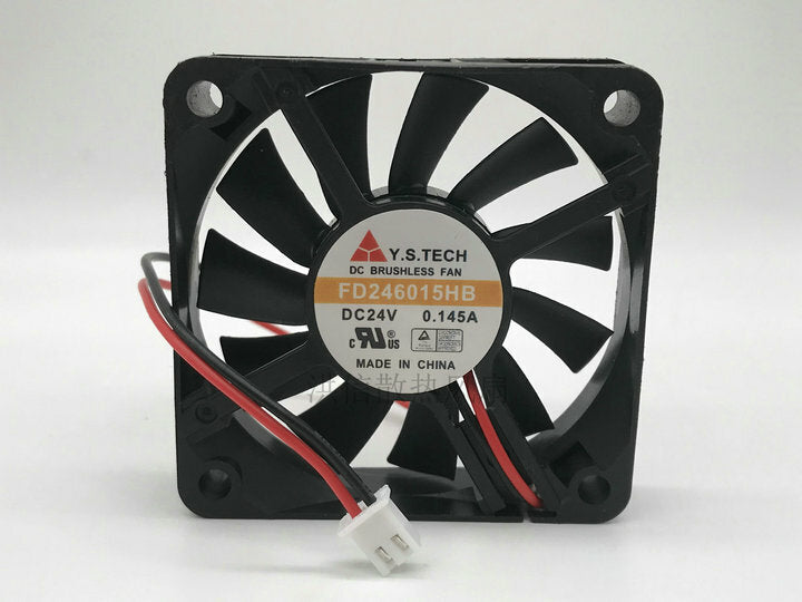 1pcs Y.S.TECH FD246015HB 6CM DC24V 0.145A 2-wire inverter cooling fan