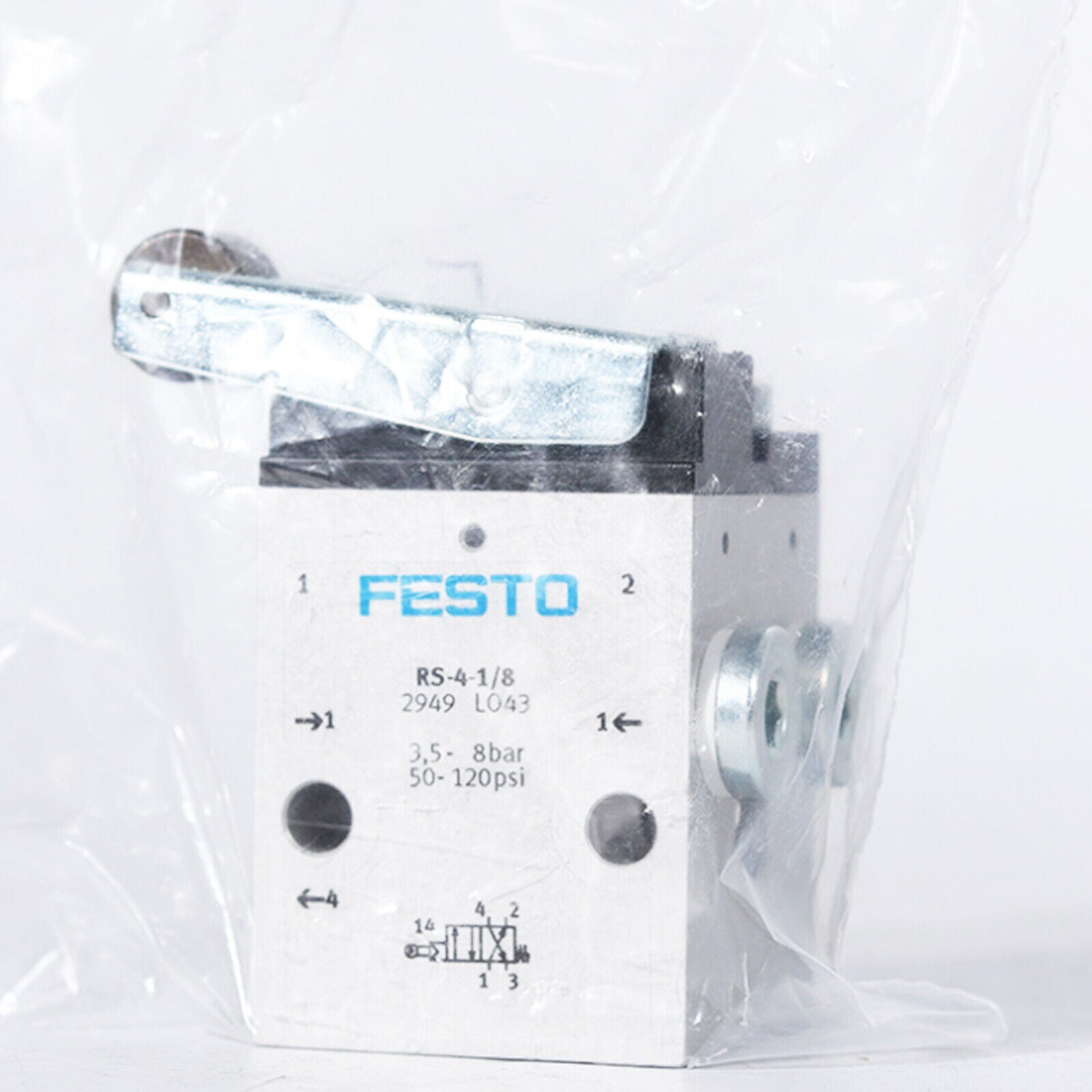new FESTO RS-4-1/8 2949 Roller Lever Valve - FESTO