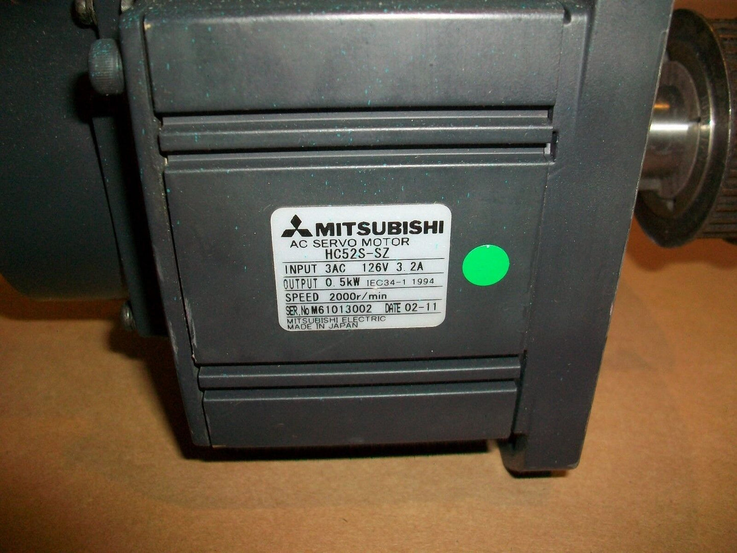 Mitsubishi HC52S-SZ Servo Motor - MITSUBISHI