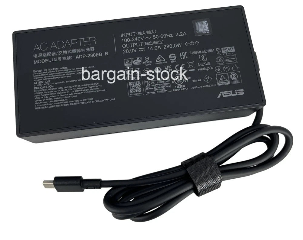 280W AC Adapter Charger For ASUS TUF Gaming F16 FX608JPR FX608JMR FX608JHR FX608