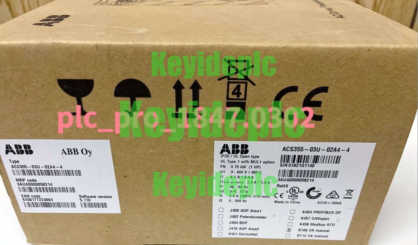 1PCS ABB ACS355-03U-02A4-4 Frequency Converter Fast shipment #k