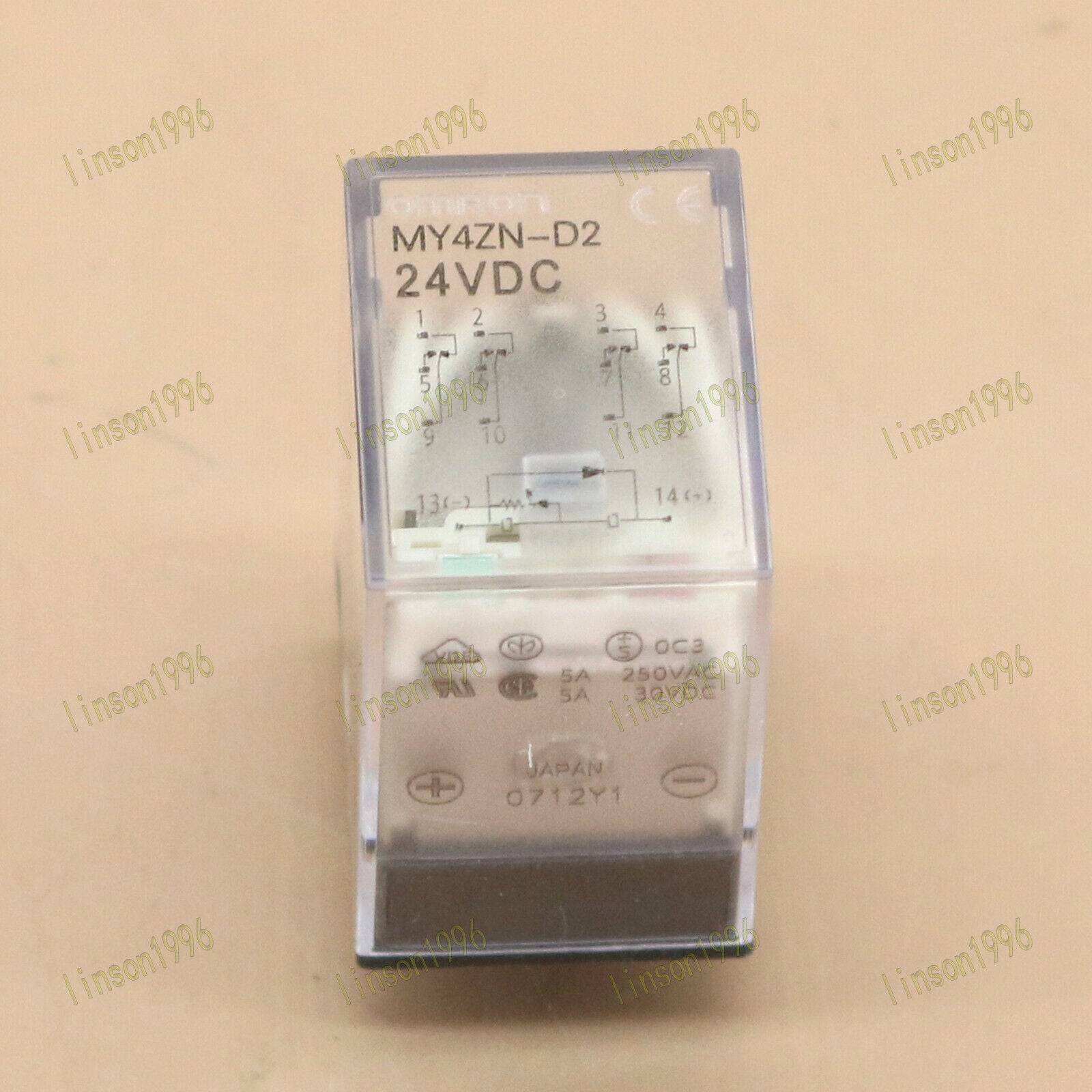 10-PC Box Omron MY4ZN-D2 Relay 24VDC Power Switch - OMRON