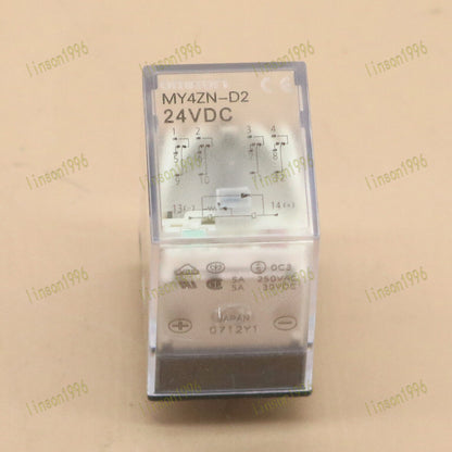 10-PC Box Omron MY4ZN-D2 Relay 24VDC Power Switch - OMRON