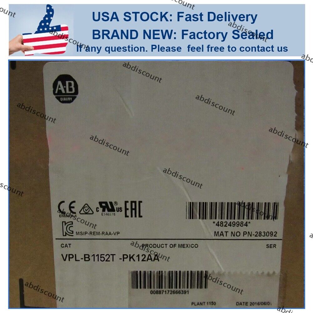 Allen Bradley Servo Motor VPL-B1152T PK12AA - ALLEN BRADLEY