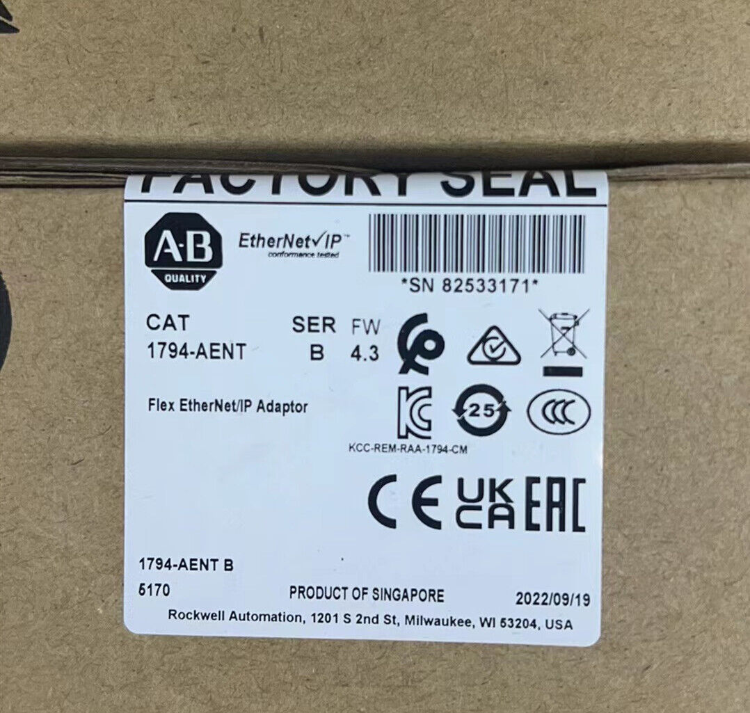 Allen-Bradley 1794-AENT SER B Flex EtherNet IP Adaptor for Factory Sealed - ALLEN-BRADLEY