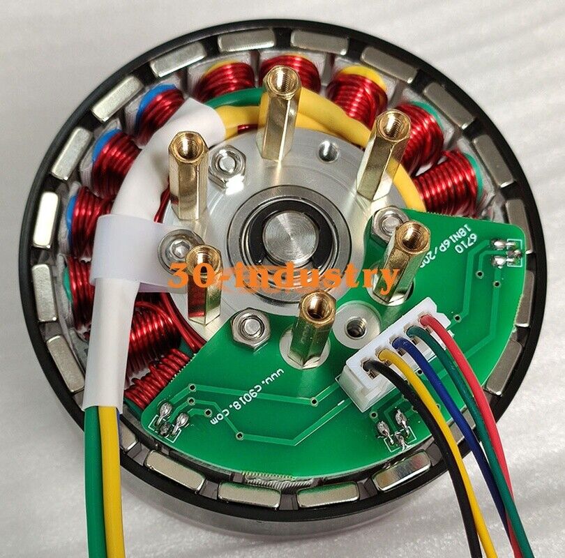 100W 3-Phase Brushless DC Motor & Generator - 24V Flat Disc - TECHPROELECTRONICS